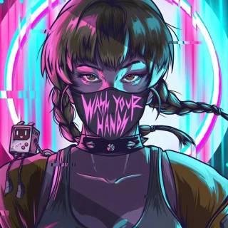 Neon girly anime wallpaper