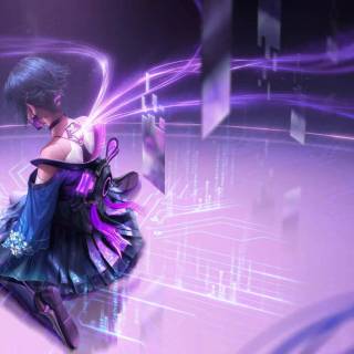 Cybercore anime wallpaper