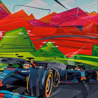 F1 Red Bull cartoon wallpaper