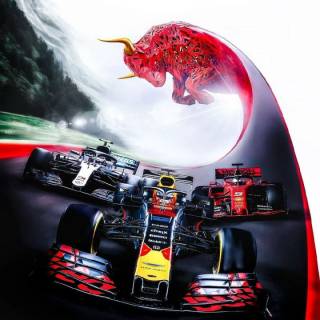 F1 Red Bull cartoon wallpaper