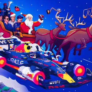 F1 Red Bull cartoon wallpaper