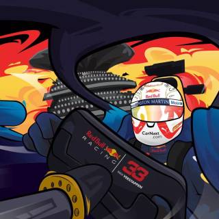 F1 Red Bull cartoon wallpaper