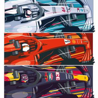 F1 Red Bull cartoon wallpaper