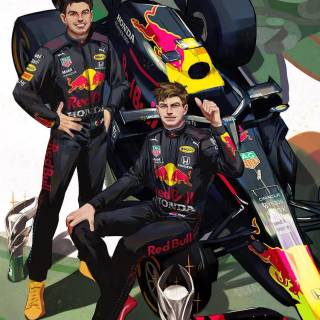 F1 Red Bull cartoon wallpaper