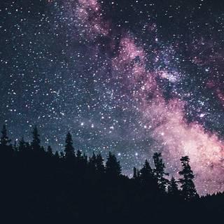 Dark starry night sky wallpaper