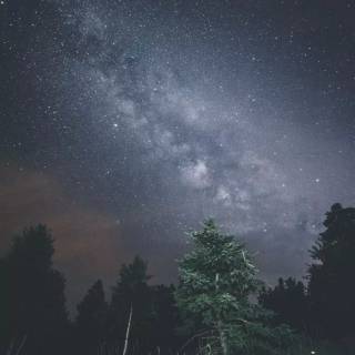 Dark starry night sky wallpaper