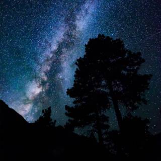 Dark starry night sky wallpaper