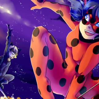 Cat Noir collage wallpaper