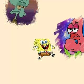 Spongebob Patrick and Squidward wallpaper