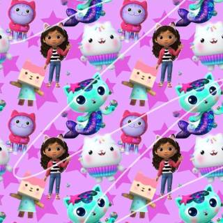 MerCat Gabby's Dollhouse wallpaper