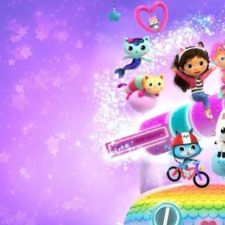 MerCat Gabby's Dollhouse wallpaper