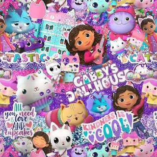 MerCat Gabby's Dollhouse wallpaper