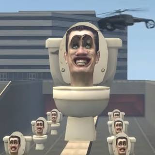 Skibidi Toilet laptop wallpaper