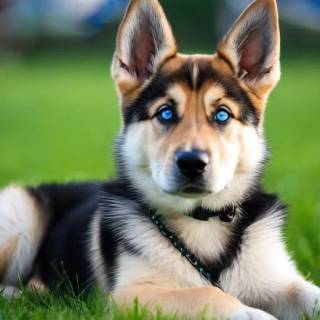 Husky and German Shepherd wallpaper