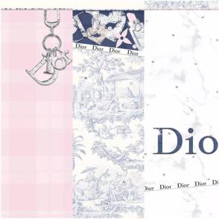 Pink Dior collage wallpaper
