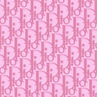 Pink Dior collage wallpaper
