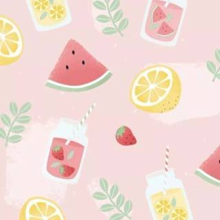 Preppy fruit wallpaper