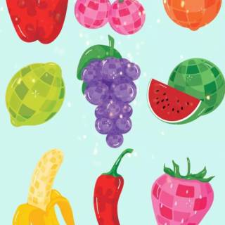 Preppy fruit wallpaper
