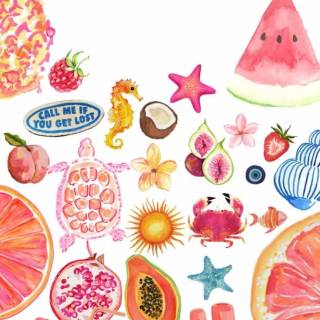 Preppy fruit wallpaper