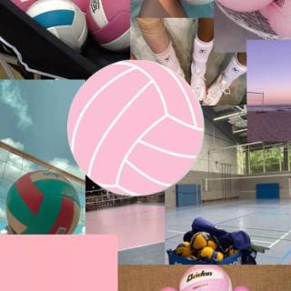Volleyball pink wallpaper