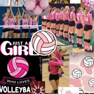 Volleyball pink wallpaper