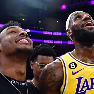 Lebron and Bronny wallpaper