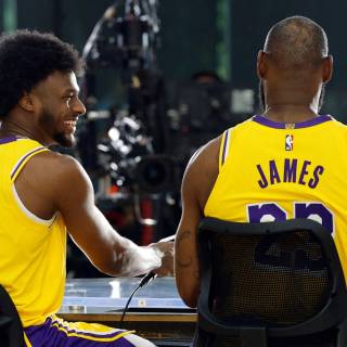 Lebron and Bronny wallpaper