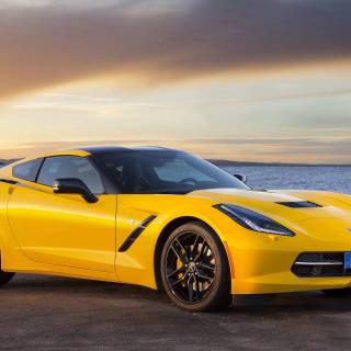 Yellow Corvette wallpaper