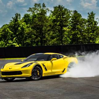 Yellow Corvette wallpaper