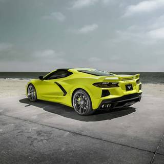 Yellow Corvette wallpaper