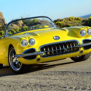 Yellow Corvette wallpaper