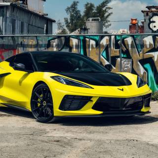 Yellow Corvette wallpaper