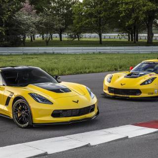 Yellow Corvette wallpaper