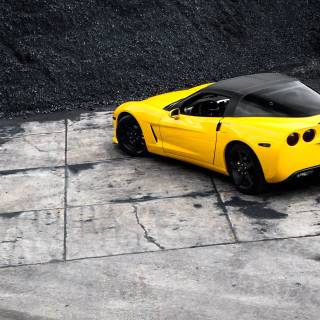 Yellow Corvette wallpaper