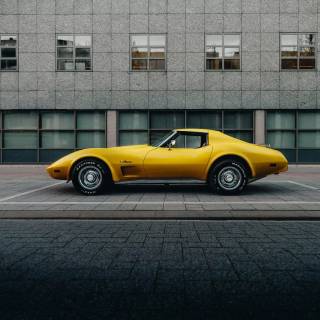 Yellow Corvette wallpaper