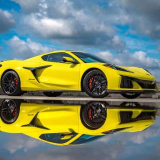 Yellow Corvette wallpaper