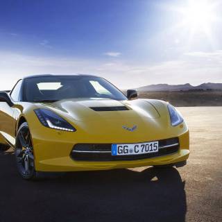 Yellow Corvette wallpaper