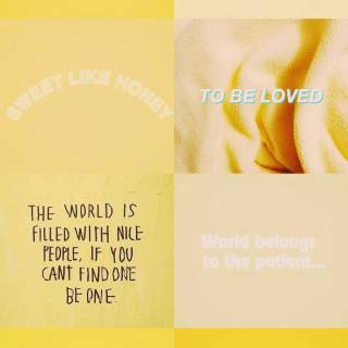 Pastel yellow collage wallpaper