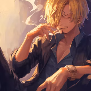 Sanji smoking wallpaper