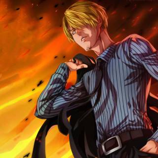 Sanji smoking wallpaper