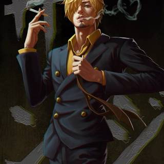 Sanji smoking wallpaper