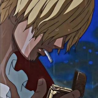 Sanji smoking wallpaper