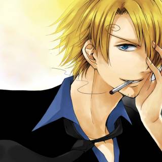 Sanji smoking wallpaper