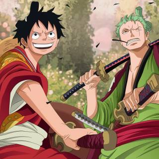 One Piece Luffy and Zoro wallpaper