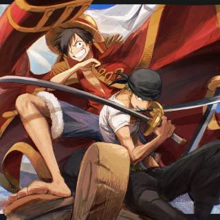 One Piece Luffy and Zoro wallpaper