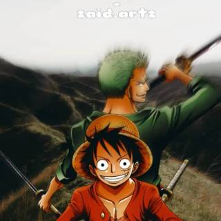 One Piece Luffy and Zoro wallpaper