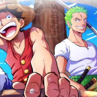 One Piece Luffy and Zoro wallpaper