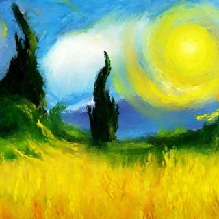 Impressionist painting wallpaper