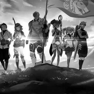 PS5 anime black wallpaper