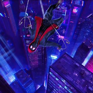 Spider-Man falling 4k wallpaper